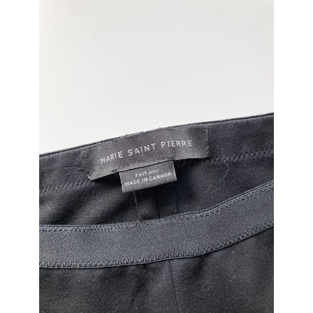 MARIE SAINT PIERRE Black Ponte Knit High Rise Ankle Zip Leggings, Size 1 / S - Picture 11 of 14